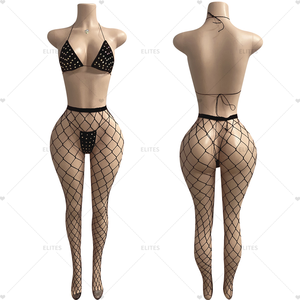 Ensemble ELITES Rave Body en résille String String Nouveautés Ensembles de vêtements de danse exotique - Product Image 5