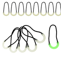 Tirettes de fermeture éclair moulées intégralement en vrac, phosphorescentes, en forme de nuage en U, pour sacs à dos, vestes, sacs de sport, bagages
