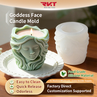 Collection de moules à bougies en silicone 3D sculpturale en gros : Fée, Déesse, Tulipe et Relief architectural pour kits de fabrication de bougies DIY