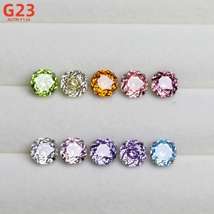 Boucles d'oreilles en titane ASTM F136 avec zircon 5A taille rose serti griffe, hypoallergéniques, pour cartilage, labret, accessoires de piercing corporel - Product Image 4