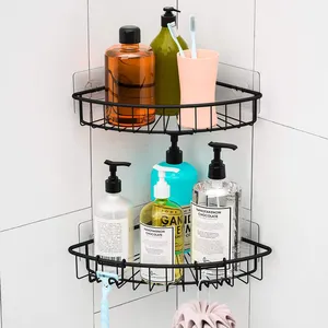 Настенный органайзер для ванной комнаты и кухни, подвесная угловая душевая стойка с крючками
