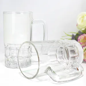 Transparent Sublimation Blanks Clear Beer Glass Cup Mug