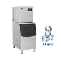 Máquina de Hielo Comercial de Alta Venta con Capacidades de 300KG, 400KG, 500KG y 650KG, Motor Bristol, Compresor, Engranaje, PLC, Rodamiento Central