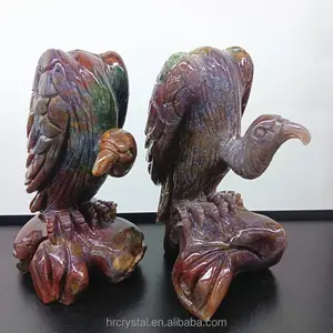 Curación Natural indio ágata buitre águila calva estatua cristal Animal estatuilla tallas