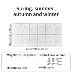 2023 Hot Selling White Customizable Multi-Function Silicone <b>Mahjong</b> Mold for Business Promotions and Giveaways - Product Image 5