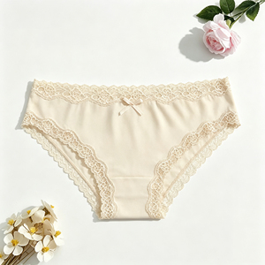 Braguitas de Encaje Sensuales para Mujer, Cintura Media, Tejidas, Transpirables y Cómodas, Venta al Por Mayor OEM - Product Image 5