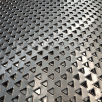Maille métallique perforée en acier inoxydable 316 résistant à la corrosion, maille métallique perforée ronde triangulaire, panneau perforé
