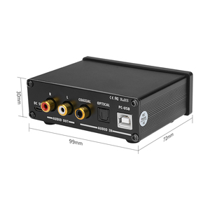 Aiyima Bộ giải mã âm thanh USB DAC DAC-A2 2.0CH Bộ khuếch đại âm thanh Bộ chuyển đổi âm thanh kỹ thuật số sang <span class=keywords><strong>analog</strong></span> Mini hif USB/Đồng trục/quang - Product Image 6