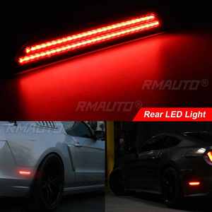 4 pièces de feux de position latéraux LED pour pare-chocs avant et arrière de voiture, clignotants latéraux pour Ford Mustang 2010-2014 - Product Image 3