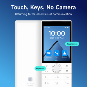 Téléphone mobile débloqué Qin 4G, téléphones mobiles intelligents à écran tactile F22 4G, 2+16 Go/3+32 Go, Android 11 version <span class=keywords><strong>Google</strong></span>, blanc - Product Image 3
