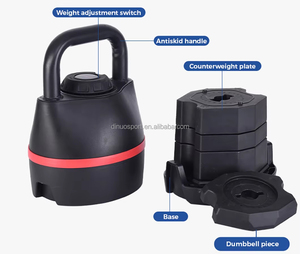 Nuovo Design ruotando la maniglia regolabile 6 livelli di regolazione del peso 18kg/40lb Smart Home Kettlebell per uomini e donne - Product Image 2