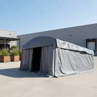 Tente Rétractable Industrielle pour Entrepôt, Garage Extérieur, Exposition, avec Structure en Acier, Imperméable, Ignifuge et Résistante au Vent