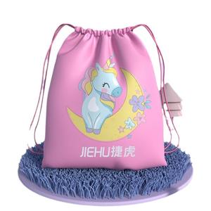 Sac de natation pour enfants Jiehu 30-40L, résistant à l'eau, sac à dos portable pour la natation et les sports nautiques, bleu rose, design cartoon - Product Image 1
