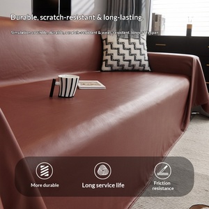 Funda de Sofá de Piel de Oveja de Color Sólido, Apta para Todas las Estaciones, Impermeable, Resistente a la Orina y a la Suciedad - Product Image 4