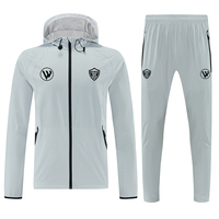 Chaqueta de Fútbol al por Mayor, Diseño Personalizado, Cierre Completo, Cortavientos, Ligera, Transpirable, de Secado Rápido, 100% Poliéster