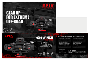 New Premium <strong>Winch</strong> 13000lb with Synthetic Rope 10mm*26m for Jeep Outside Bumper - Product Image 2