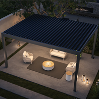 Sistema de Cubierta de Terraza de Aluminio para Área de Estar al Aire Libre, Jardín, Patio, Villa, con Tamaño Personalizado, Fabricante y Proveedor