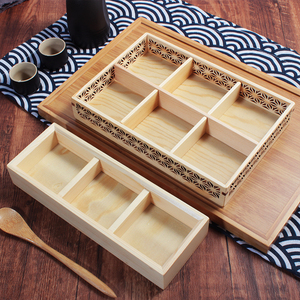 Wooden Lunch Box Factory Directly Sale Biodegradable Wooden Lunch Box Wooden Japanese Sushi Boxes