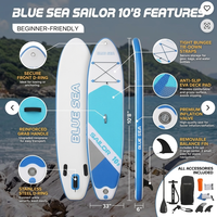 Vente directe d'usine - Planche de paddle gonflable 10'6"*32"*6" tout usage ISUP en PVC Dropstitch avec pont antidérapant pour océan, lac, rivière