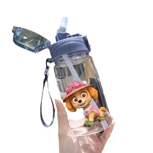 Vaso Infantil con Pajita de la Patrulla Canina, Botella Deportiva Portátil con Correa de Transporte - Product Image 5