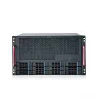 Châssis de serveur NAS SAS SATA 12 baies JMCD 12S4 Mid Tower avec backplane ATX 12 Gb à échange à chaud, 3 SFF-8643, 8 emplacements PCIe pleine hauteur