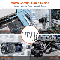 Câble micro coaxial haute vitesse personnalisé LVDS et faisceau de câblage KEL USLS-20 Câbles EDP pour écran LCD 4K Longueur personnalisée 25 mm-1500 mm
