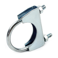 Collier de serrage en U pour échappement 2-1/2 po, en acier zingué et zingué coloré, colliers de serrage en U pour tuyaux en acier inoxydable, simples, pour usage industriel