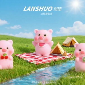 <b>Rainbow</b> <b>Candy</b> Diy Resin Pig Figurine Animal Shape Home Decoration Artistic Craft Model Toy - Product Image 4