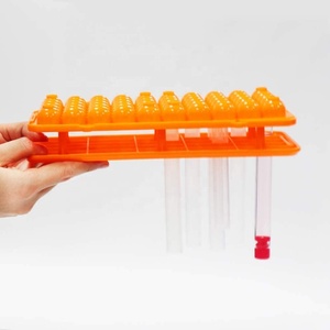 Portaprovette in Plastica Arancione con 50 Pozzetti per Esposizione di Provette di Diverse Dimensioni con Silicone - Product Image 4