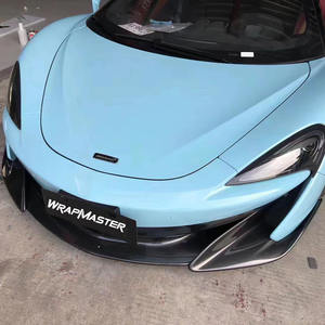 WRAPMASTER azul claro 1,52*17m cristal brillante PET PVC vinilo envoltura Película autoadhesiva cuerpo <span class=keywords><strong>coche</strong></span> envoltura para Auto envolver coches - Product Image 2