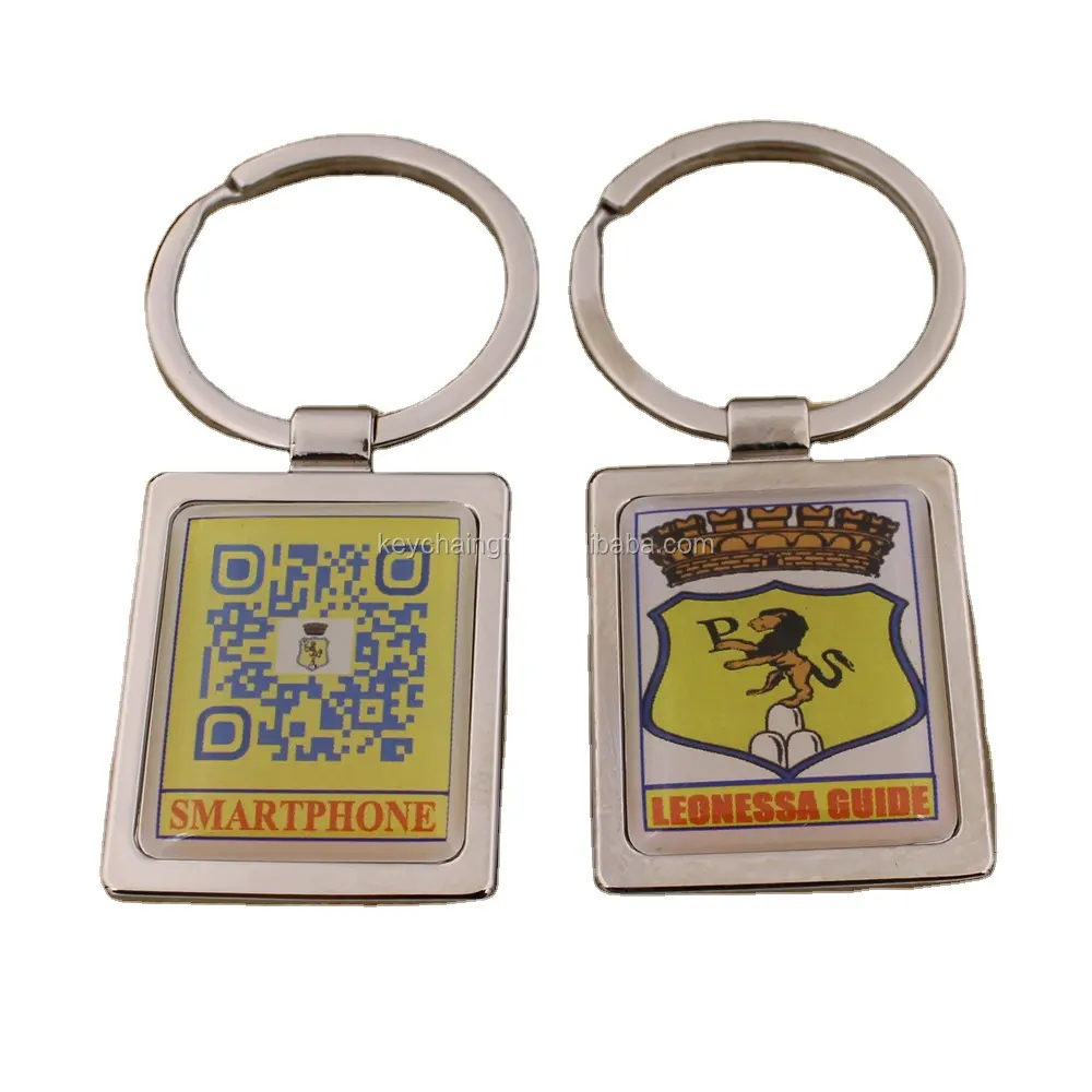 Promotional Custom Metal Square HS Code for Keychain