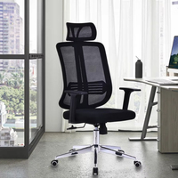 Chaise de bureau ergonomique moderne pour cadre, en maille, dossier haut, réglable en hauteur, pivotante, pour bureau à domicile