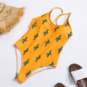 Novo maiô feminino estampado, roupa de banho de uma peça, moda praia, biquíni sem costas - Product Image 3