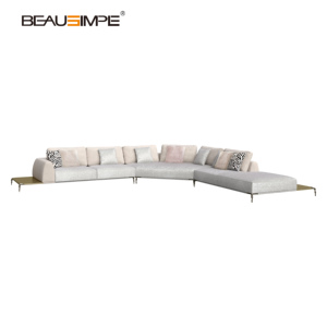 Moderno sofá de cuero de lujo para sala de estar, muebles de alta gama para villas, apartamentos y hoteles. - Product Image 6