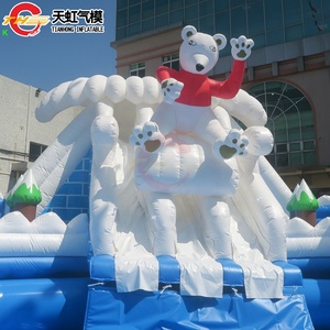 Khổng lồ 22m Dia <span class=keywords><strong>Inflatable</strong></span> ngoài trời sân chơi nước Gấu bắc cực chim cánh cụt ICE LAND trượt nước với hồ bơi - Product Image 5
