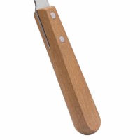 Peigne à poils pour animaux de compagnie en bois, manche naturel, dents en acier fin, couteau de toilettage, outil de démêlage pour chiens et chats, professionnel