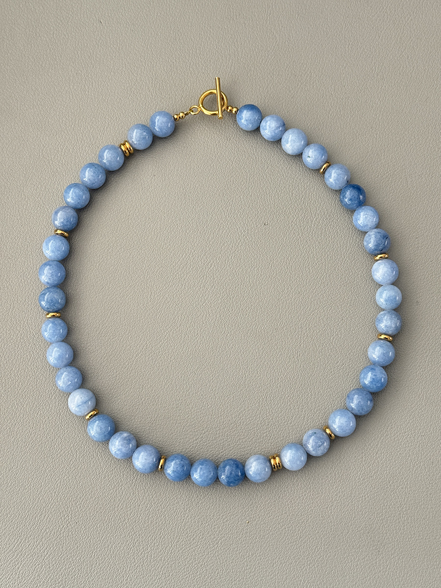 Aquamarine Chalcedony Necklace