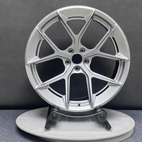 Jantes forgées personnalisées en argent et noir à rayons étoilés, 17-24 pouces, 5x112, 5x114.3, 5x120, pour Genesis G70, Hyundai Sonata, Kia K5