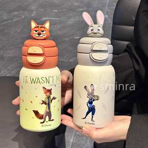 Botella de agua con aislamiento Disney Stitch Angel, 500 ml, taza para beber para niños, portátil para uso en mochilas escolares - Product Image 4