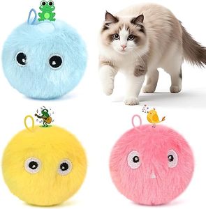 Pelotas de Juguete para Gatos con Sonido, Pelota de Juguete Interactiva de Felpa Mejorada, Sonidos Realistas de Animales, Funciona con Pilas y Activación por Movimiento - Product Image 1