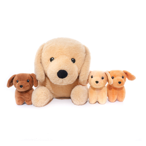 Juego <span class=keywords><strong>de</strong></span> Peluches <span class=keywords><strong>de</strong></span> Perro, Mamá Perro <span class=keywords><strong>de</strong></span> Peluche Suave con 3 <span class=keywords><strong>Cachorros</strong></span> <span class=keywords><strong>de</strong></span> Peluche, Linda Familia <span class=keywords><strong>de</strong></span> Perros Esponjosos, Adorables Animales <span class=keywords><strong>de</strong></span> Peluche - Product Image 1