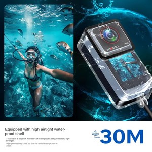 Caméra d'action miniature 4K avec écran tactile, anti-vibrations, étanche jusqu'à 30 m, enregistrement vidéo 4K - Product Image 4