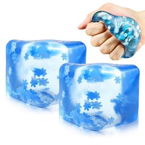 Juguetes Sensoriales Antiestrés de Silicona TPE Personalizados de Navidad, Blandos, de Crecimiento Lento, con Forma de Cubo de Hielo, Ecológicos, para DIY - Product Image 1