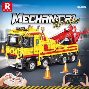 Reobrix 22012 Remote Control Wrecker Vehicle Building Block <b>Model</b> 800+ Pieces Electric Power Unassembled <b>Kit</b> for 8-13 Years - Product Image 3