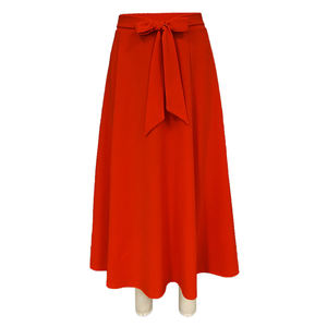 Новые модные однотонные длинные женские юбки с бантом и большим подолом длинные летние плиссированные юбки для женщин - Product Image 2