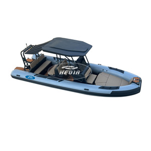 Bateaux <span class=keywords><strong>semi</strong></span>-rigides Transea de haute qualité 700 23 pieds en aluminium à double coque Orca/Hypalon/PVC, bateau gonflable de 7 <span class=keywords><strong>m</strong></span> avec toit <span class=keywords><strong>rigide</strong></span> - Product Image 3
