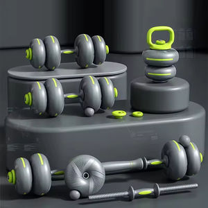 Haltères réglables en caoutchouc souple avec connecteur, ensemble de poids libres en caoutchouc souple pour la maison, adaptés aux hommes et aux femmes - Product Image 3