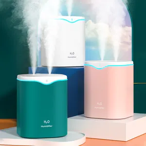 2000ml Large Capacity New Arrival Double Spray Ultrasonic Diffuser USB Air Humidifier Cool Mist Humidifier For Office Home Yoga