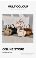 Bolso Mini Tipo Cubo de Cuero Genuino TC, Nueva Colección Primavera 2026, para Mujer, Sofisticado, Retro, Bandolera, para el Trabajo y Viajes Diarios