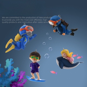 New Diver mini nhựa nhỏ đồ trang trí nhà máy đá trang trí rùa Phụ kiện hồ cá Phụ kiện bể cá - Product Image 6